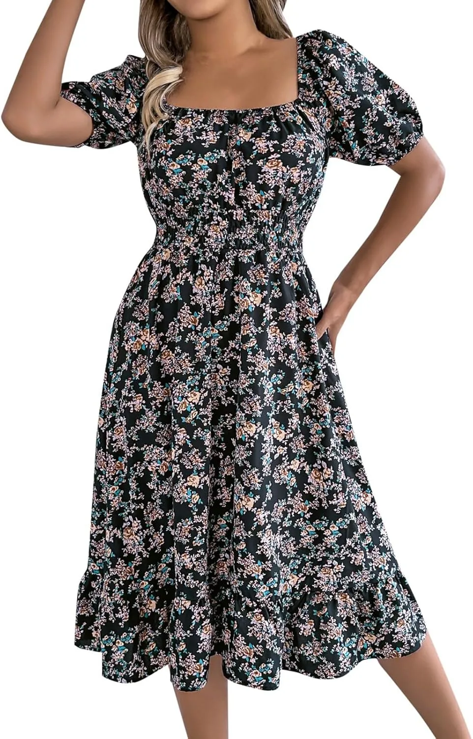 Floral Ruffle Dress Guest Wedding Dresses Spring Dresses for Women 2025 Summer Aline Hawaiian Dress Resort Wear