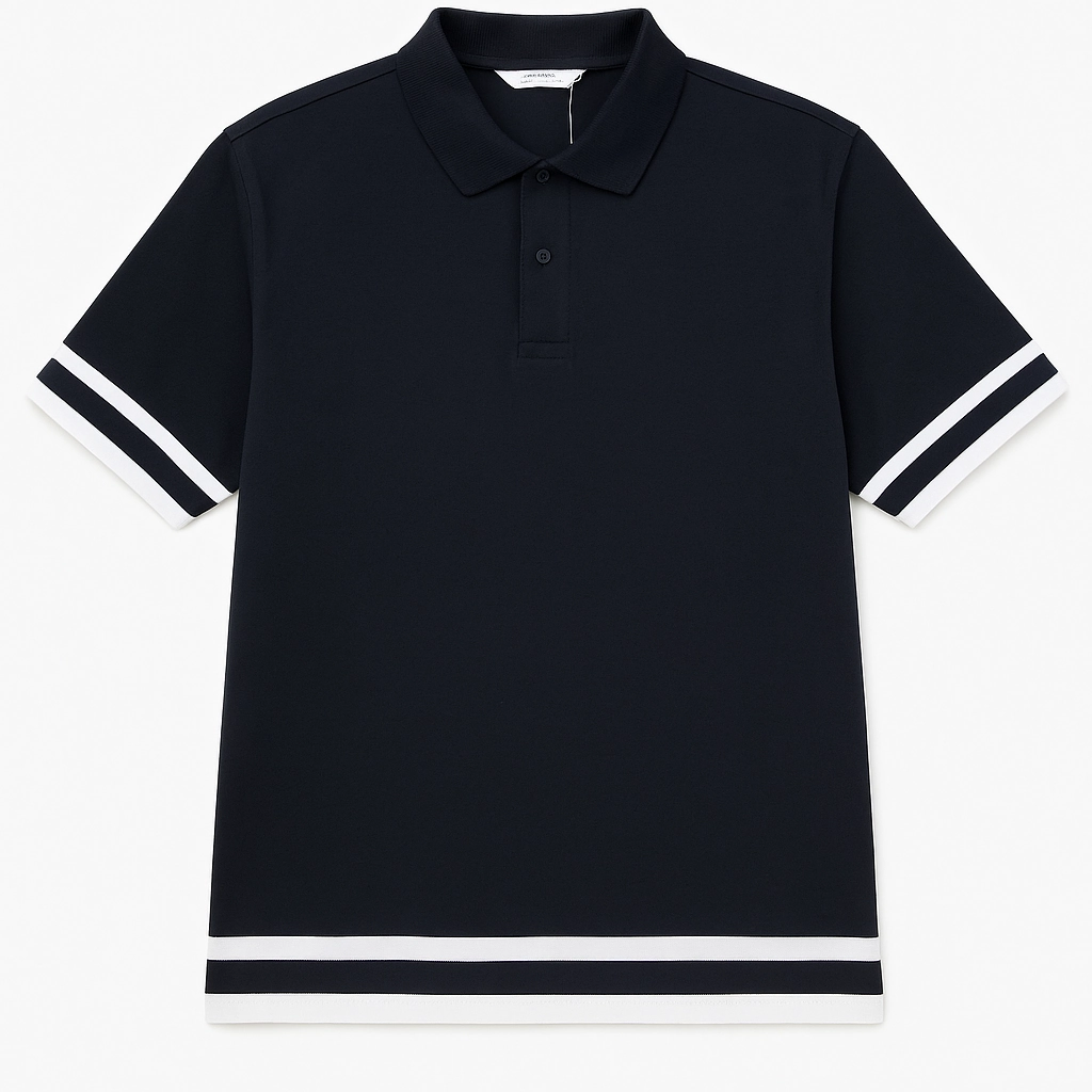 Everyday apparel Red Tag Men Black Bold Polo