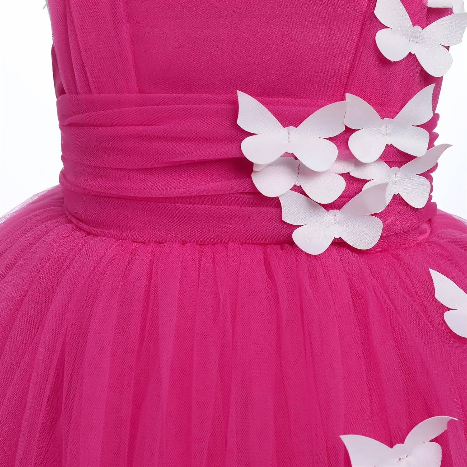 Flower Girl Dress Baby Girl Butterfly Tutu Dress Infant Toddler Sleeveless Tulle Birthday Dress Pageant Party Dresses
