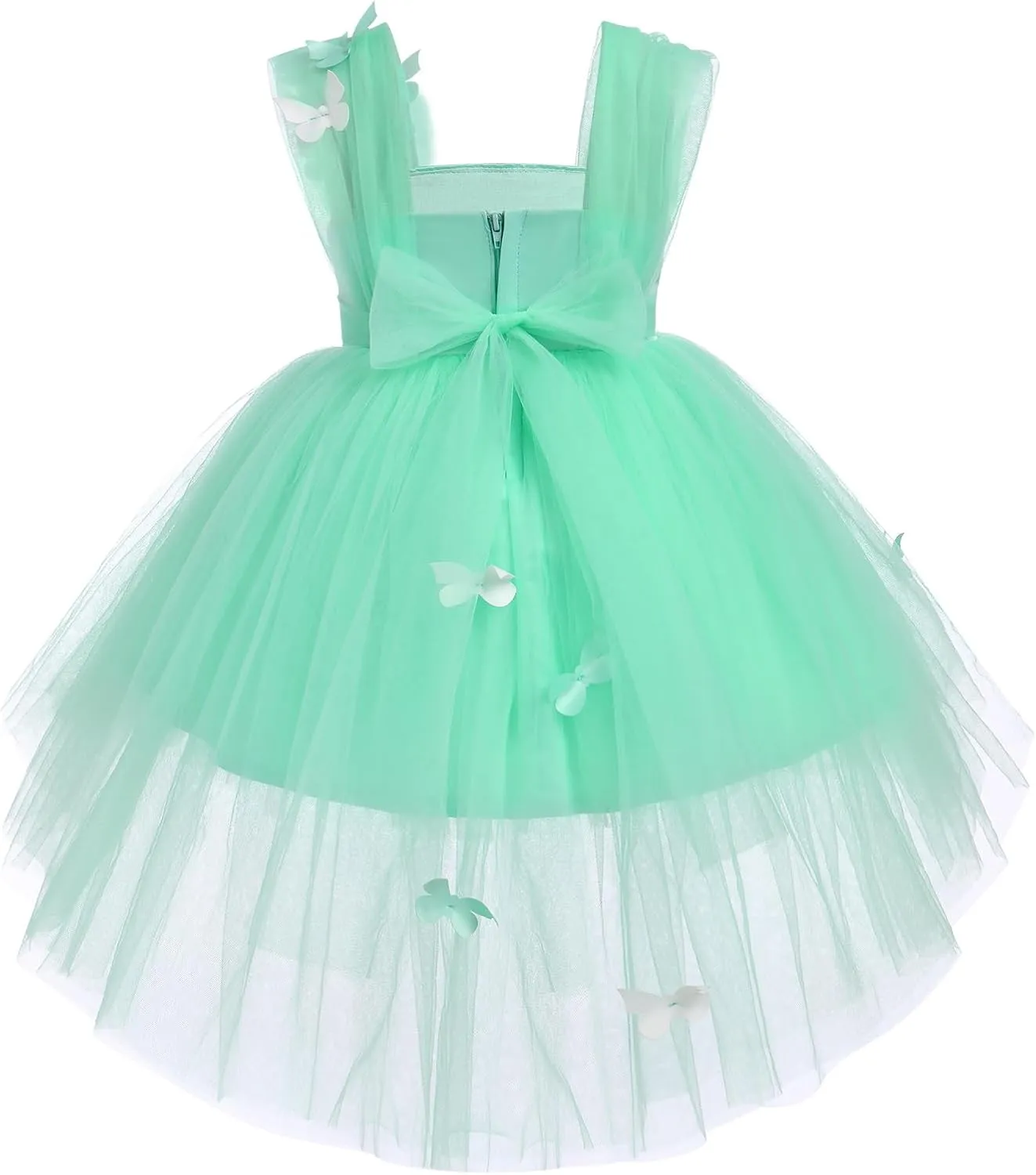 Flower Girl Dress Baby Girl Butterfly Tutu Dress Infant Toddler Sleeveless Tulle Birthday Dress Pageant Party Dresses