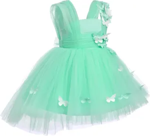 Flower Girl Dress Baby Girl Butterfly Tutu Dress Infant Toddler Sleeveless Tulle Birthday Dress Pageant Party Dresses