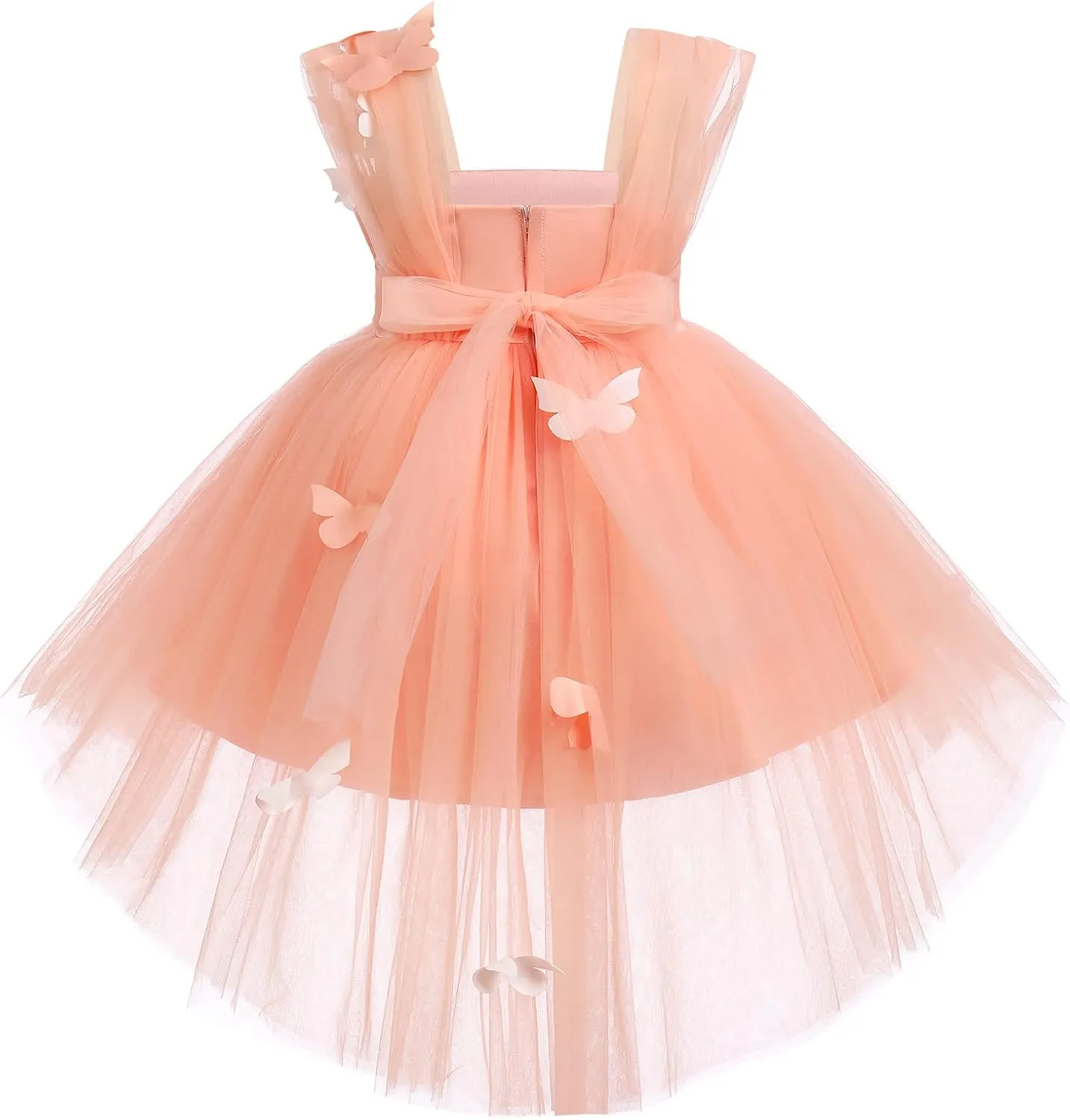 Flower Girl Dress Baby Girl Butterfly Tutu Dress Infant Toddler Sleeveless Tulle Birthday Dress Pageant Party Dresses