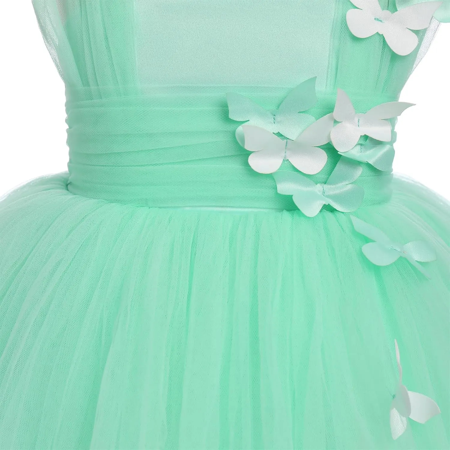 Flower Girl Dress Baby Girl Butterfly Tutu Dress Infant Toddler Sleeveless Tulle Birthday Dress Pageant Party Dresses