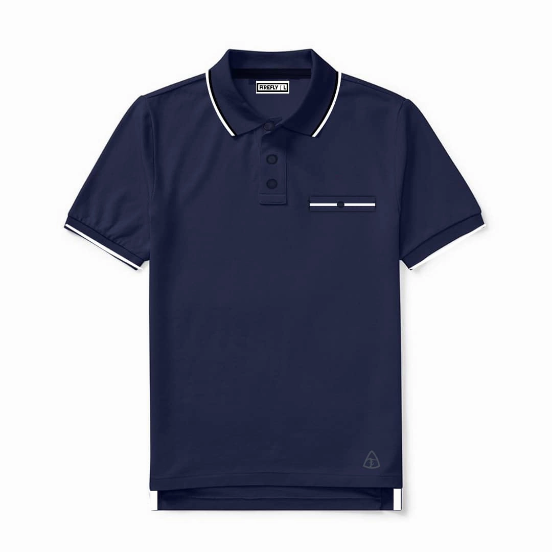 Perfect Layer Wear FLY Men Navy Blue Polo