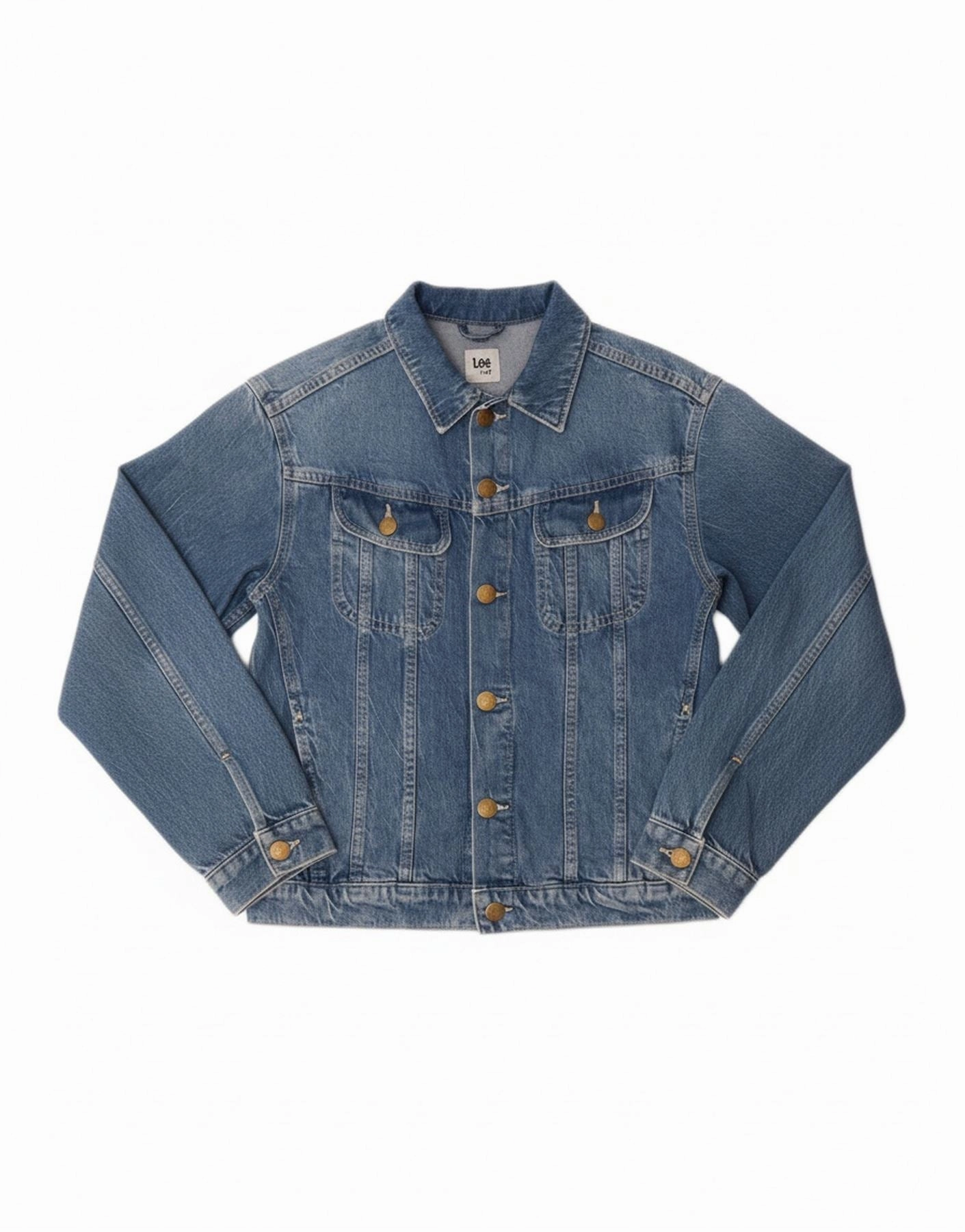 LEE Boys Denim Jacket 10-11 Years Blue Cotton Trail Utility Modern