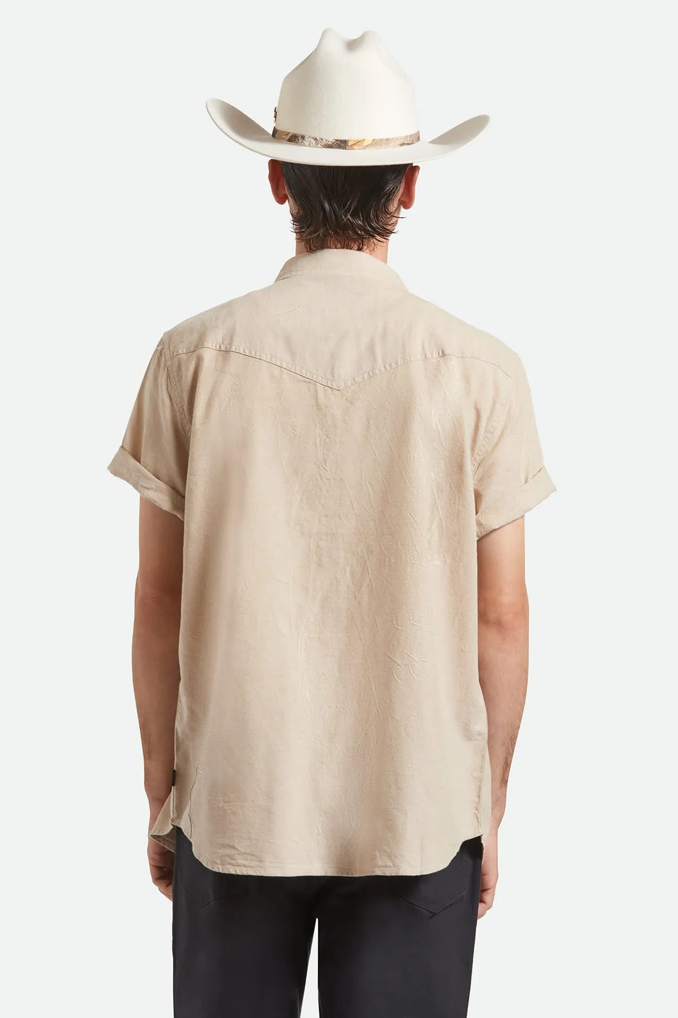 Ford S/S Western Shirt - Khaki Stylish Detail