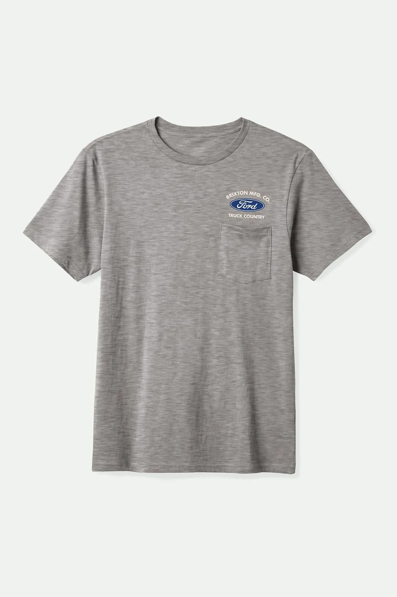 Ultra Soft Blend Ford Truck Country S/S Pocket T-Shirt - Heather Grey