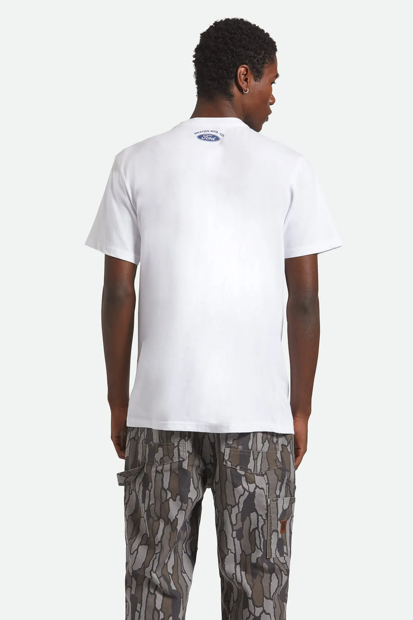 Microfiber Blend Travel Ready Ford Truck Country S/S Standard T-Shirt - Wimbledon White