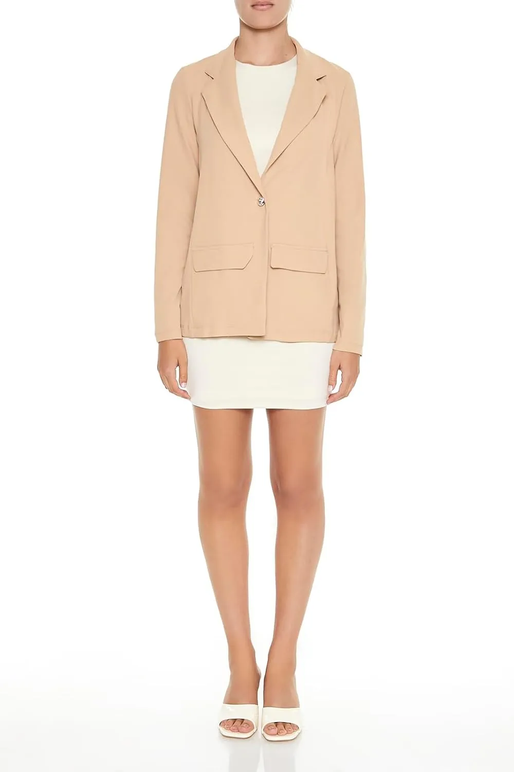Forever 21 Women's Boxy Notched Lapel Blazer