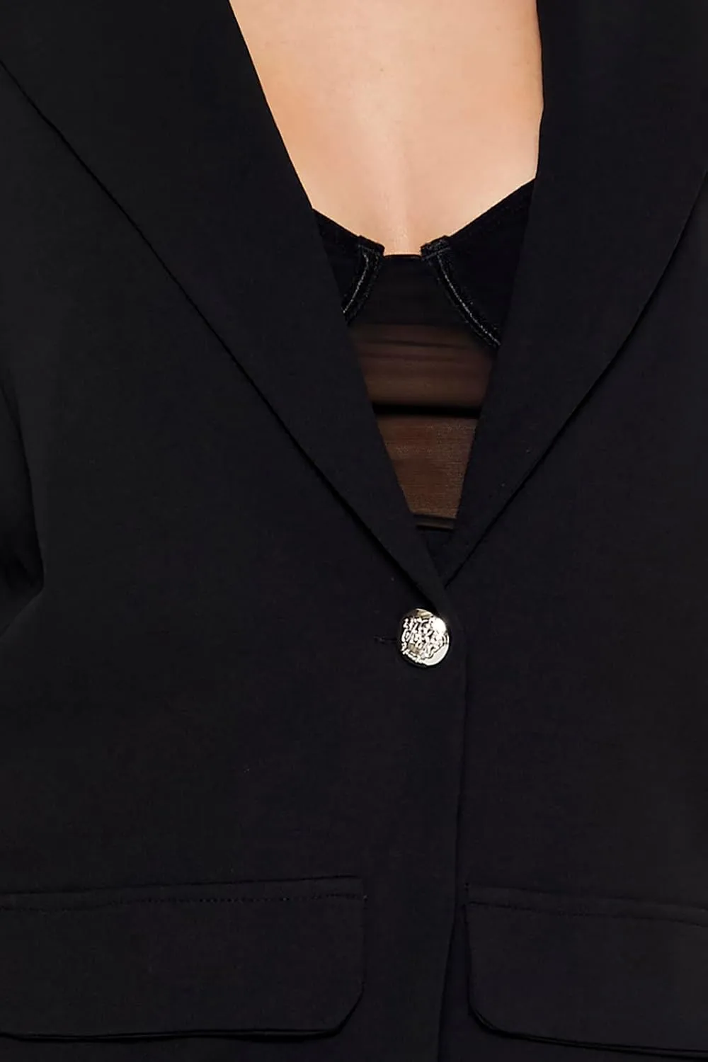 Forever 21 Women's Boxy Notched Lapel Blazer