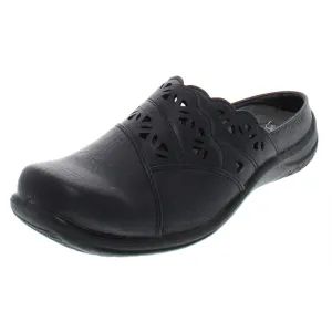 Park Stroll Forever Womens Faux Leather Laser Cut Clogs