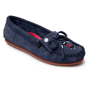 Premium Slip-on Comfort Women's Thunderbird Animikii Hardsole Moccasin In Blue Denim