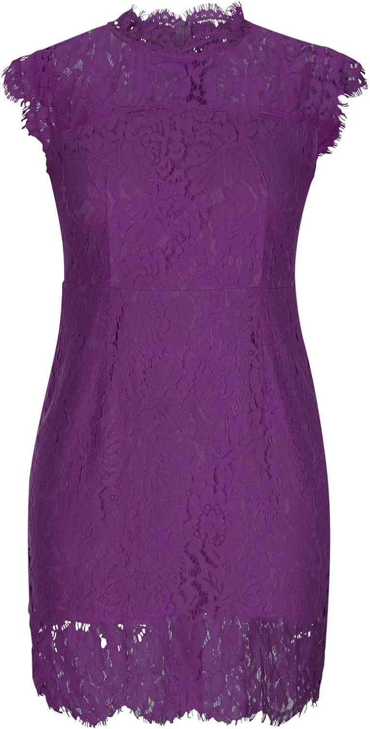 Formal Lace Knee Women Sexy Bodycon Summer Sleeveless Dress Dresses Length Cocktail Evening Gown Bridesmaid