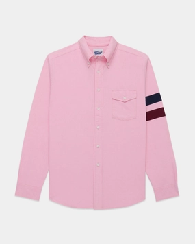 Cooling Core Technology Pink Sleeve Stripe Oxford Shirt - Trim Fit