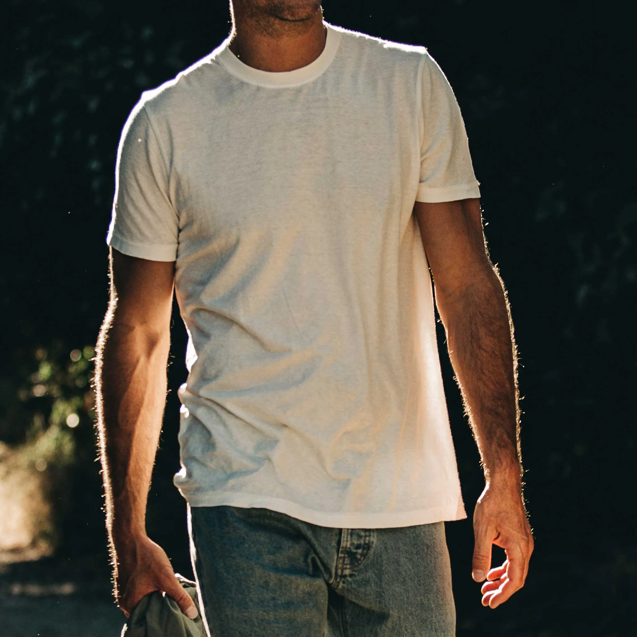 The Cotton Hemp Tee in Natural Vintage Wash Effect black friday