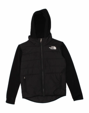 suitable for funerals Date night THE NORTH FACE Boys Padded Jacket 7-8 Years Small  Black Colourblock