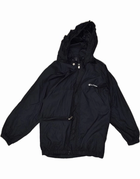 Disrupt Thermal Shield CHAMPION Boys Hooded Windbreaker Jacket 7-8 Years Small Navy Blue