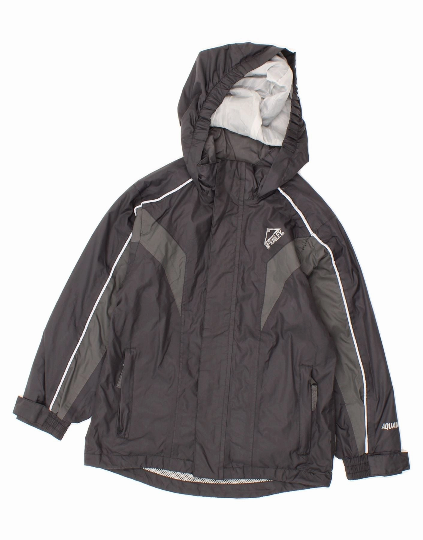 Multi Seasonal city break MCKINLEY Boys Hooded Rain Jacket 5-6 Years Black Colourblock Polyamide