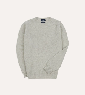 MultiPly Yarn Construction Autumn Ready Stone Brushed Shetland Crew Neck Jumper