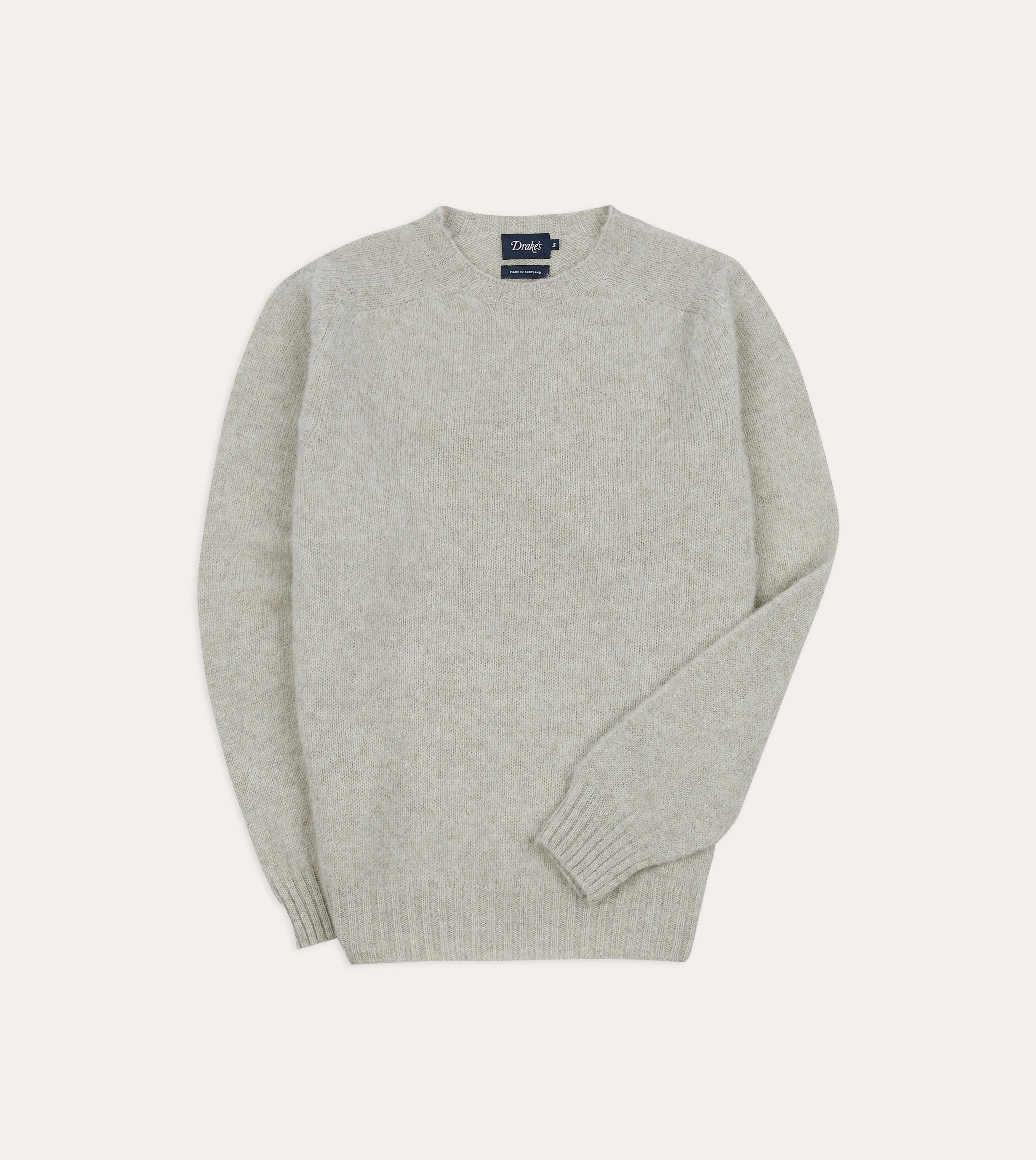 MultiPly Yarn Construction Autumn Ready Stone Brushed Shetland Crew Neck Jumper