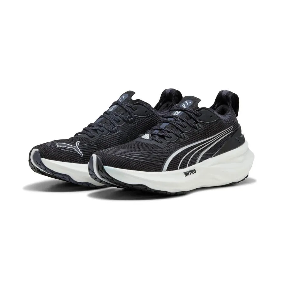 Flexible Soles Puma Men's ForeverRun NITRO 2 Running Shoes in PUMA Black/PUMA White SS25