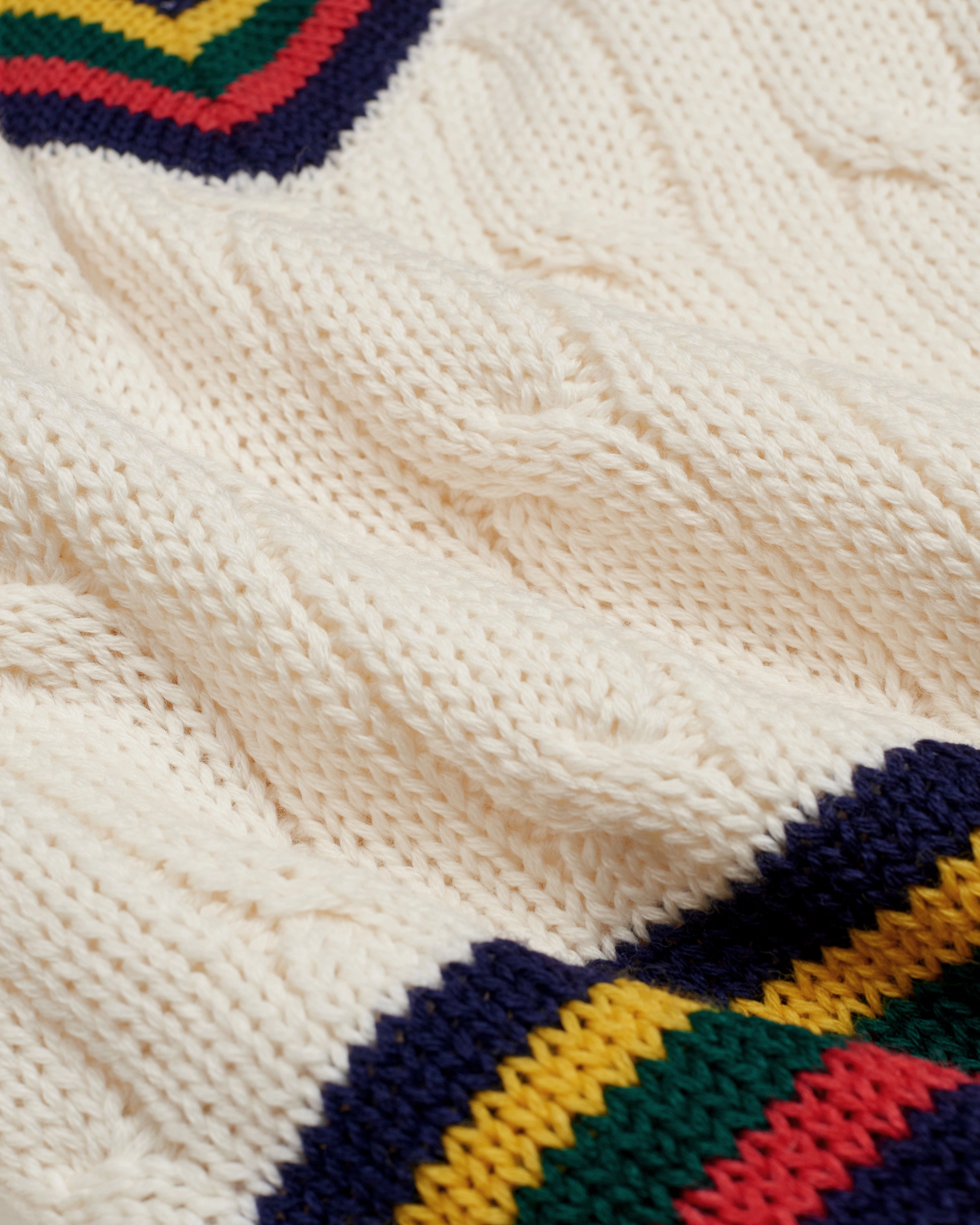 Made-in-England Cableknit Cricket Sweater Soft Material