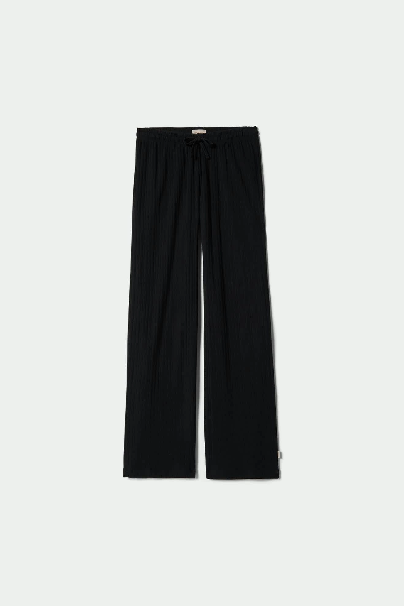 Pointelle Lounge Pant - Black TailoredSilhouette