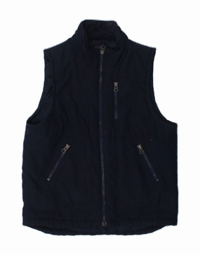 GAP Boys Gilet 8-9 Years Navy Blue Polyester Zippered Vents Storage