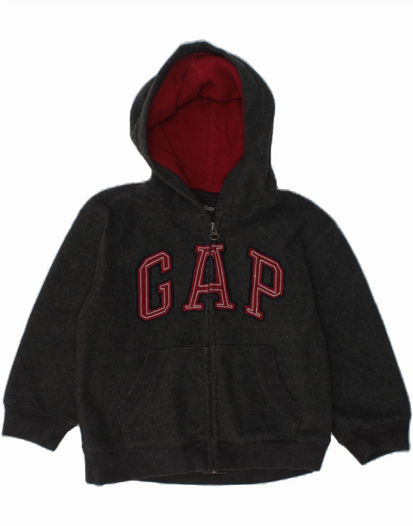 Storm Gear insulated GAP Boys Graphic Hooded Fleece Jacket 2-3 Years Grey Polyester