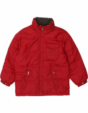 suitable for land sports GAP Boys Hooded Padded Jacket 7-8 Years Medium  Red Polyester