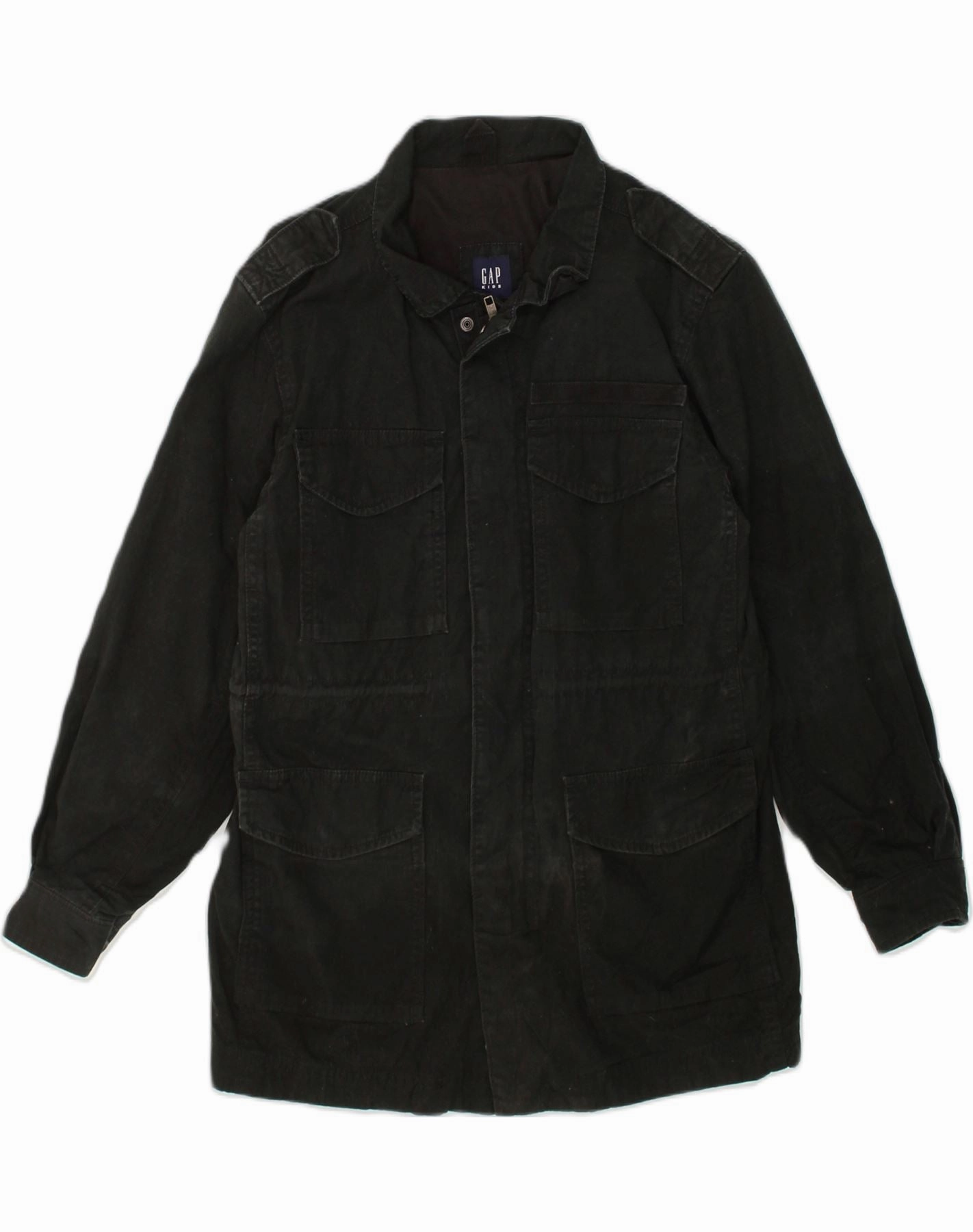 WaterResistant Shell Fall Weather GAP Boys Utility Jacket 12-13 Years Black Cotton