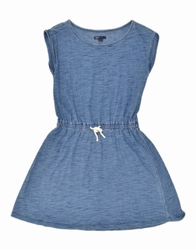 GAP Girls Basic Dress 14-15 Years 2XL Blue Cotton Golden Scene