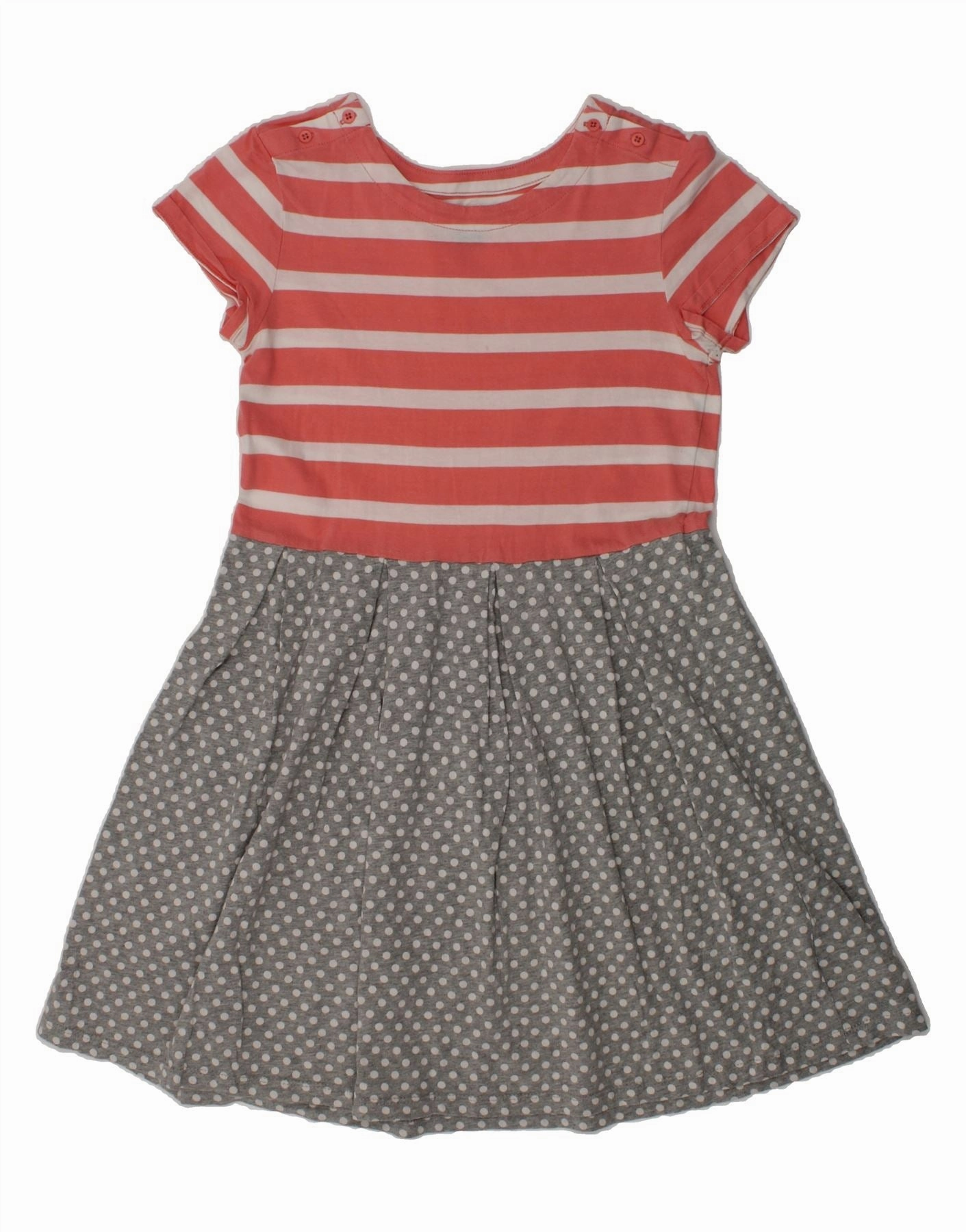 Chilly Day Wear GAP Girls Basic Dress 9-10 Years Large  Orange Striped Cotton