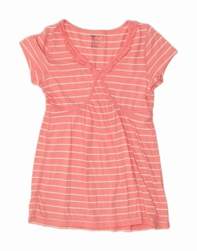 GAP Girls Ruffle Tent Dress 12-13 Years Pink Striped Cotton Soft and Light Photo Light