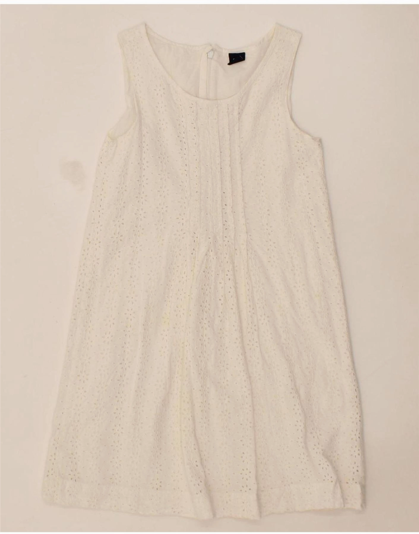 GAP Girls Sleeveless A-Line Dress 10-11 Years White Beauty Zone
