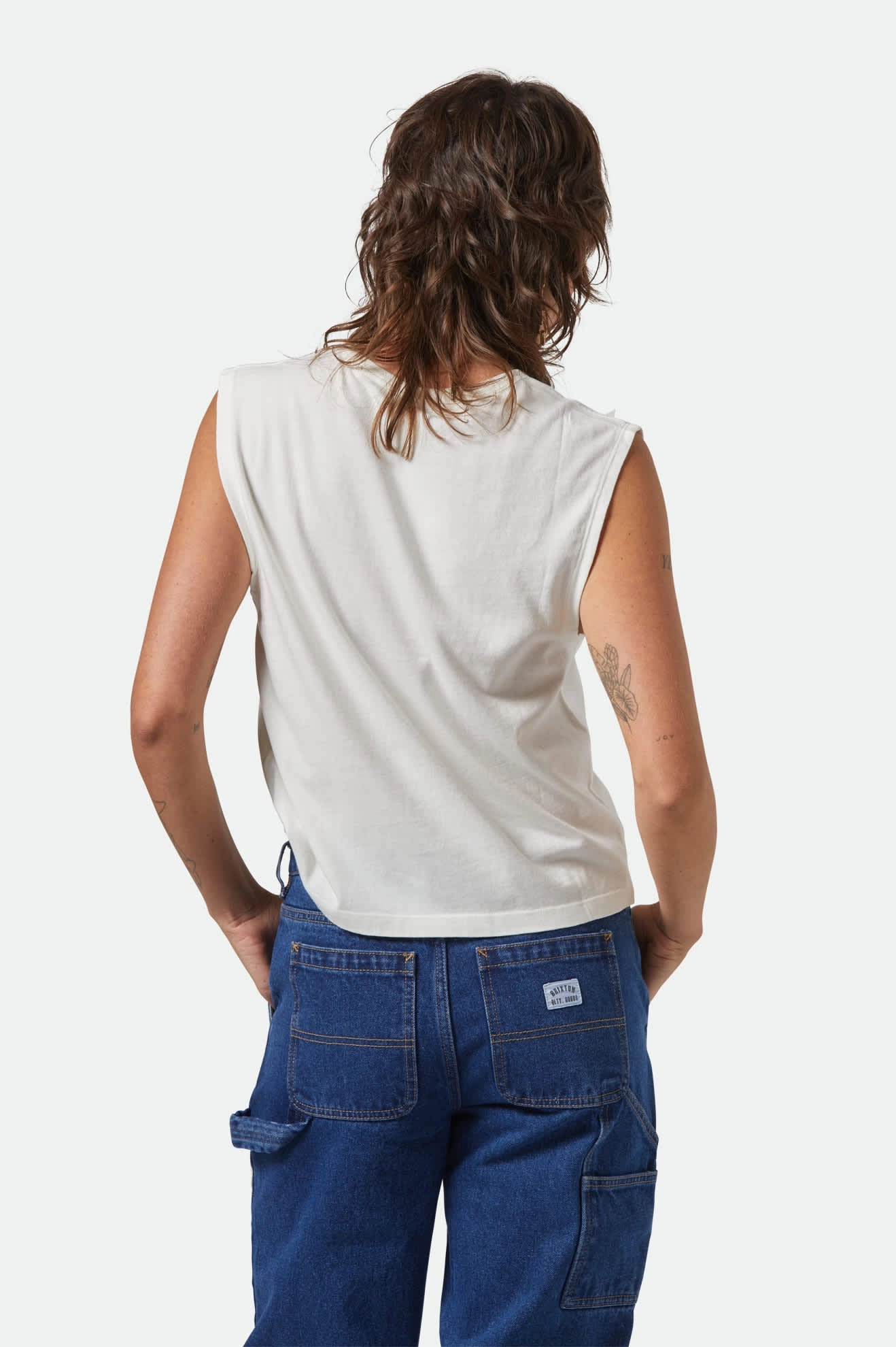 Office Attire Carefree Organic Garment Dyed Muscle Tank - Off White