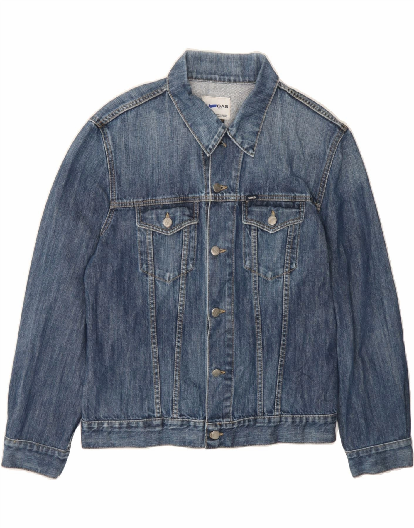 snag resistant GAS Boys Denim Jacket 13-14 Years XL Blue Cotton