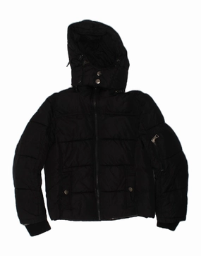 Desire Cap GAS Boys Hooded Padded Jacket 7-8 Years Black Polyester