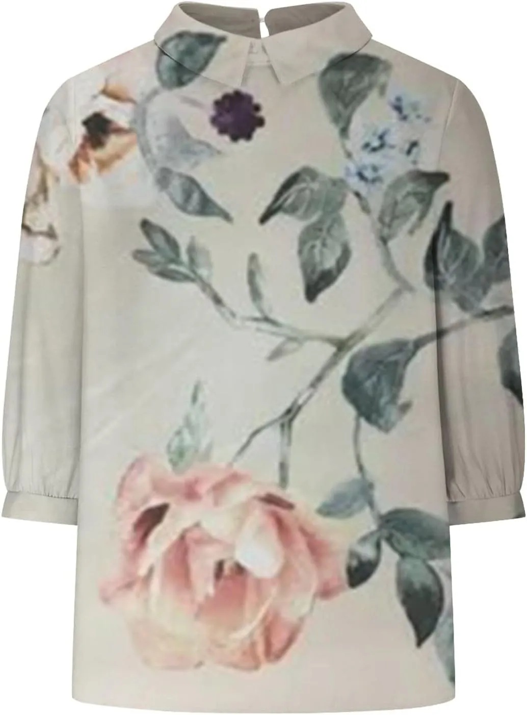Gauzee tops women Tops Summer Casual V Neck Tshirt Ladies 2024 Floral Print Daily Tunic Blouses Teen Girls T Shirts