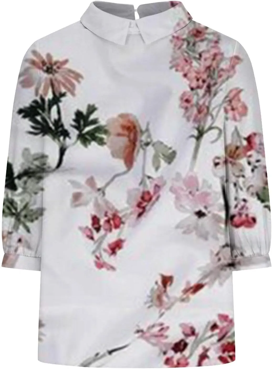 Gauzee tops women Tops Summer Casual V Neck Tshirt Ladies 2024 Floral Print Daily Tunic Blouses Teen Girls T Shirts