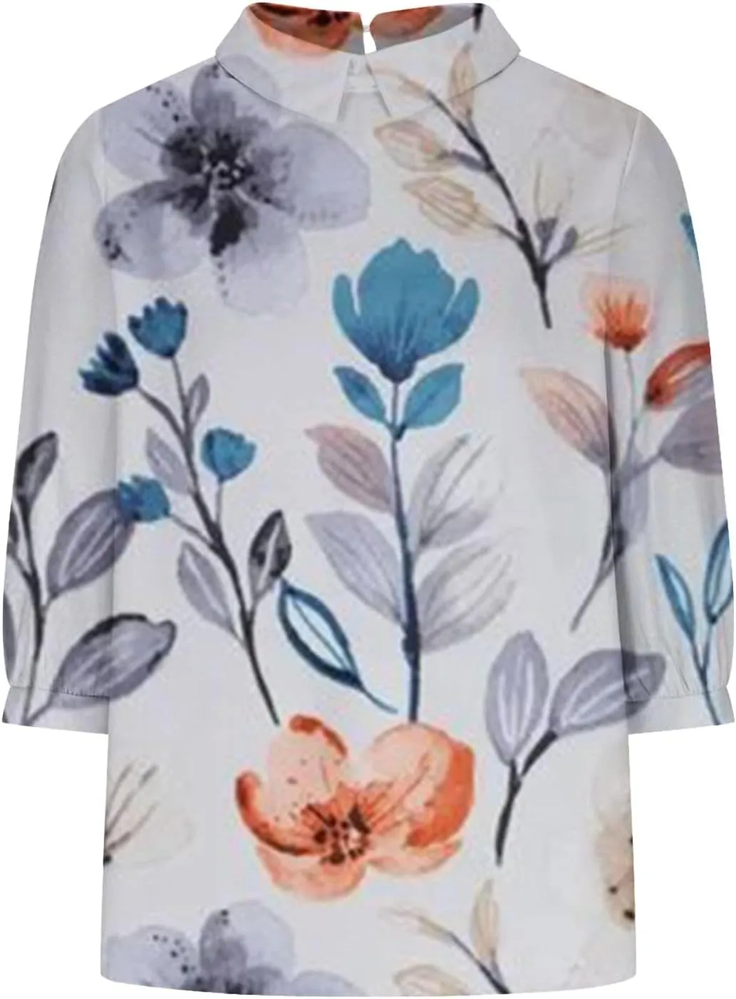 Gauzee tops women Tops Summer Casual V Neck Tshirt Ladies 2024 Floral Print Daily Tunic Blouses Teen Girls T Shirts