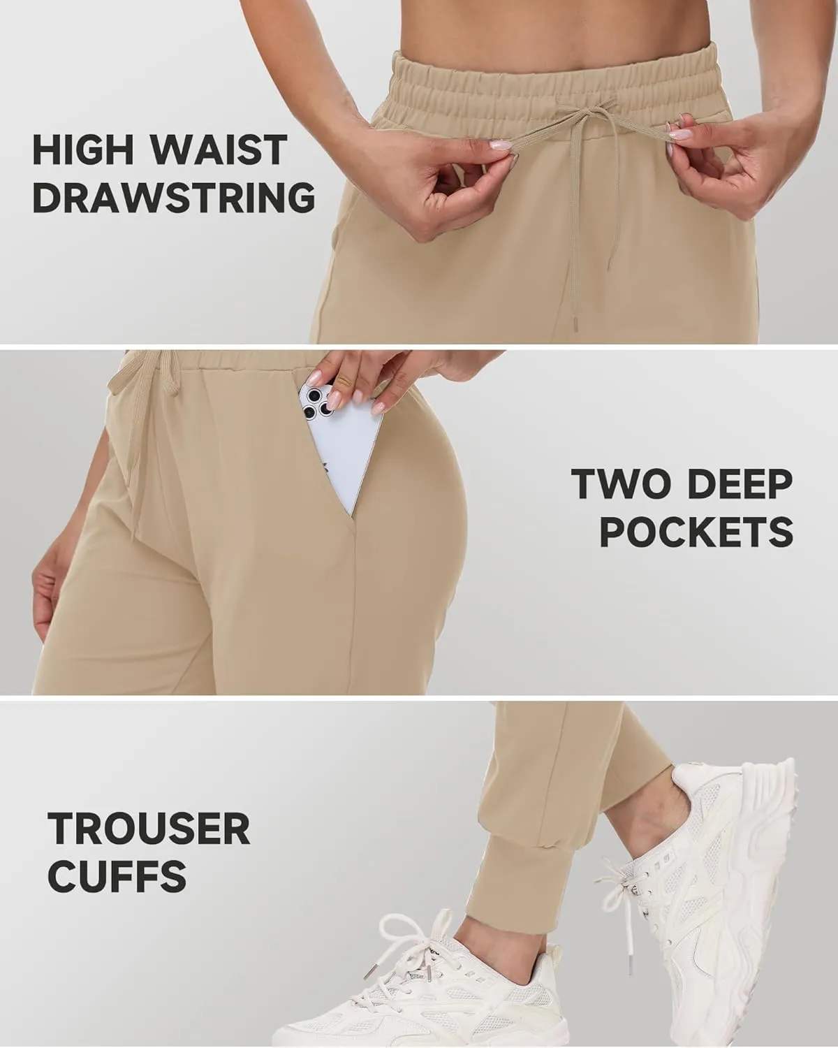 GAYHAY Joggers for Women with Pockets - Womens Sweatpants Lightweight Yoga Lounge Pants for Athletic Workout Gym Running