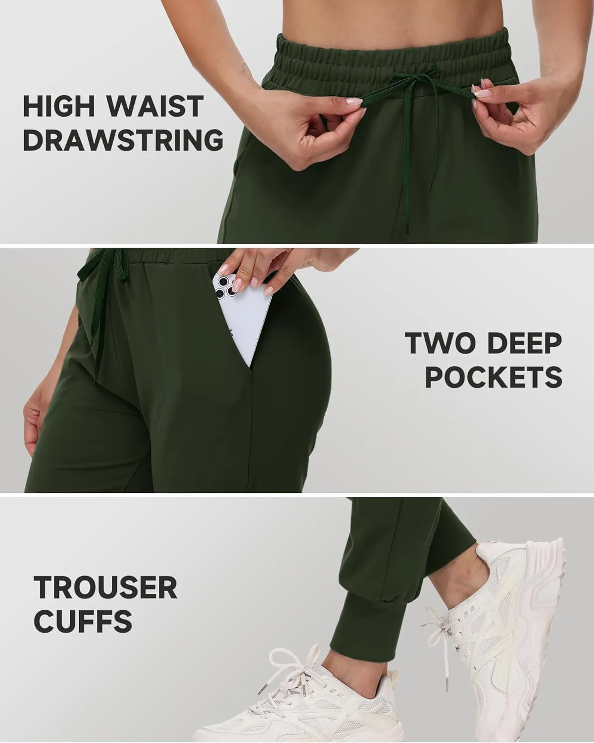 GAYHAY Joggers for Women with Pockets - Womens Sweatpants Lightweight Yoga Lounge Pants for Athletic Workout Gym Running