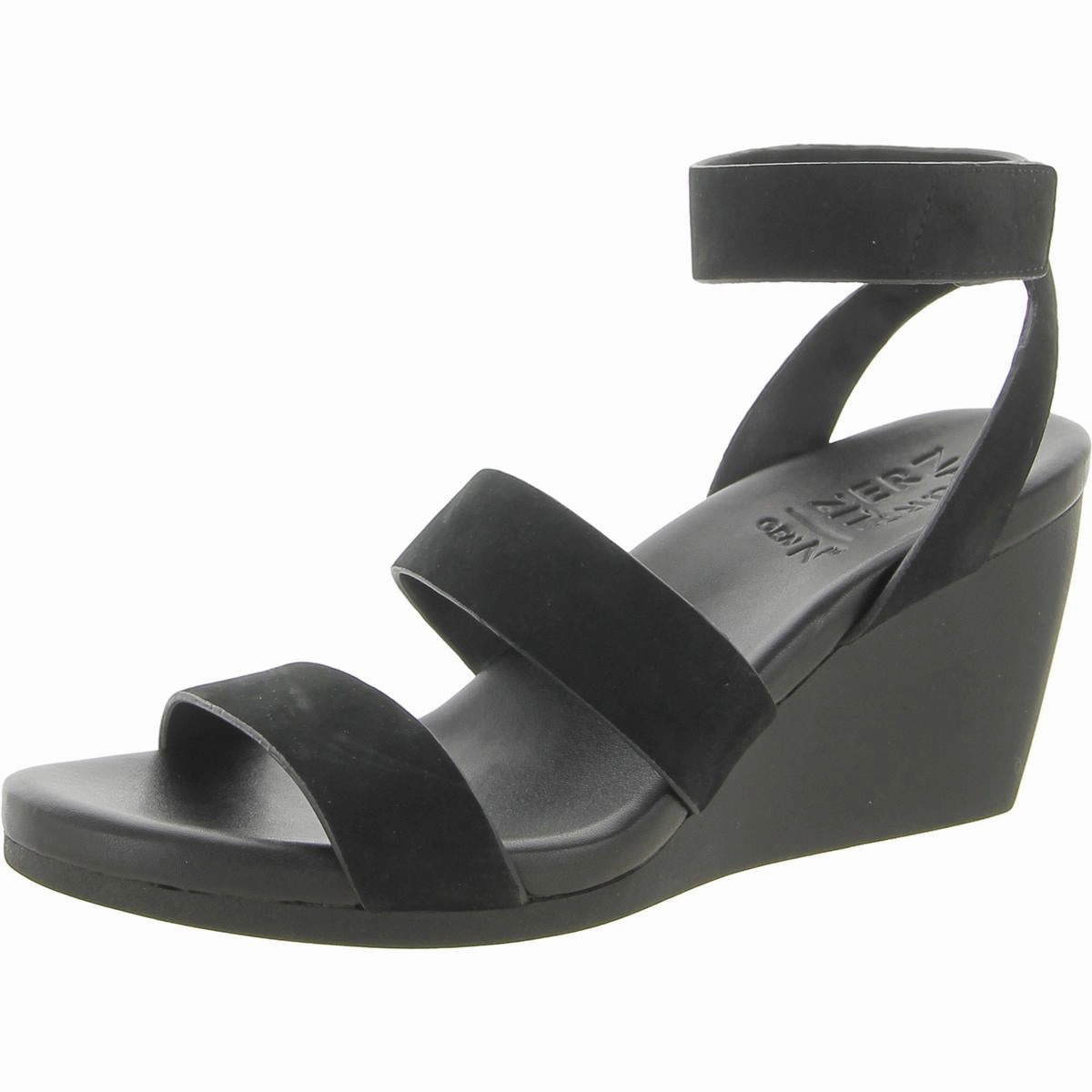 Genn-Ignite Womens Adjustable Ankle Strap Wedge Sandals Metal hardware Yoga Base