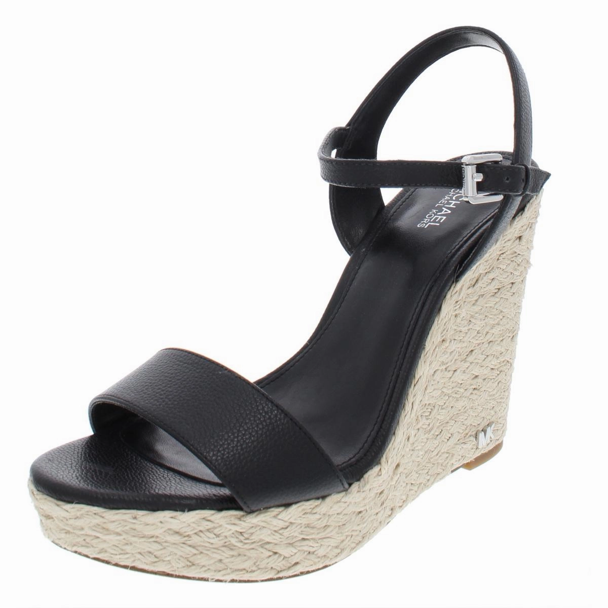 Jill Womens Leather Espadrille Wedge Sandals Match Fast Walk Around