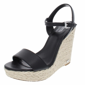 Grip Hold Jill Womens Leather Espadrille Wedge Sandals