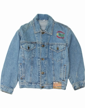Bonded Zippers VINTAGE Boys Denim Jacket 9-10 Years Blue