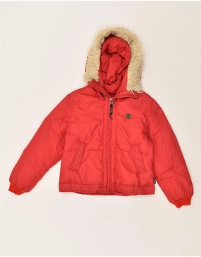 Hooded GEOX Boys Respira Hooded Padded Jacket 5-6 Years Red Polyamide