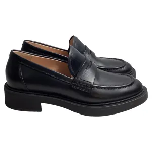 Casual Leather Shoes Gianvito Rossi Harris Penny Loafers in Black Leather