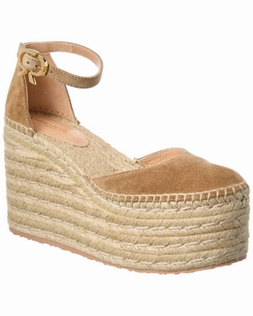 Gianvito Rossi Suede Platform Espadrille Fashion Walk Height Add